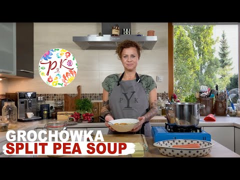 Polish food - SPLIT PEA SOUP with smoky Polish sausage...