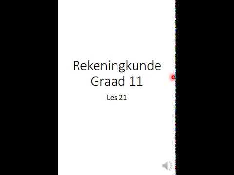 REKENINGKUNDE GRAAD 11: 17 Junie 2020 - periode 5 (17115)
