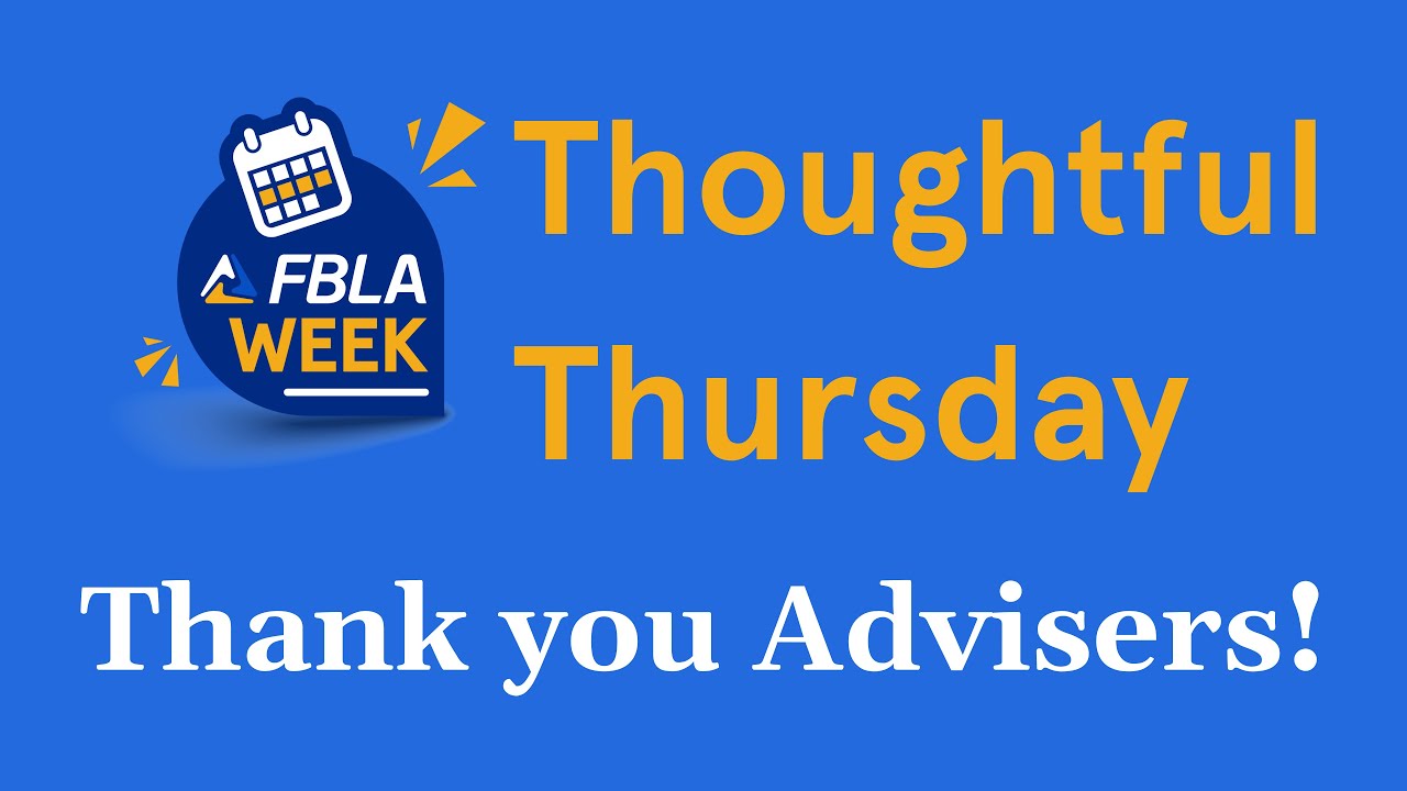 FBLA Week 2023 - Thank You Advisers!