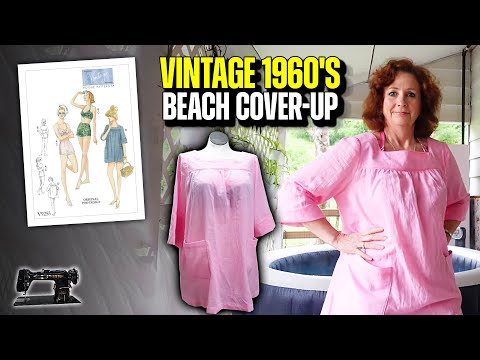 Sewing Vogue 9255 Part 1: Vintage 1960's Beach Cover-up