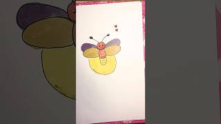 How to Draw a Cute Firefly Step by Step! ✨🐛🌙 #drawing4kids #drawing