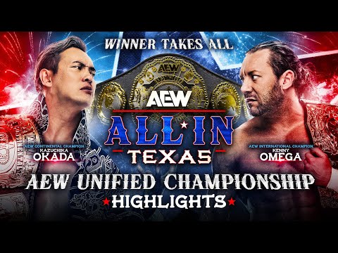Kazuchika Okada vs. Kenny Omega | AEW Unified Championship Match Highlights | AEW All In: Texas 2025