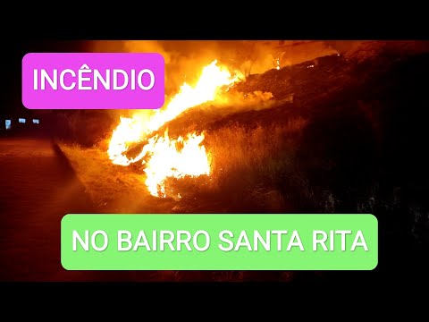 INCÊNDIO NO BAIRRO SANTA RITA EM OURO FINO.