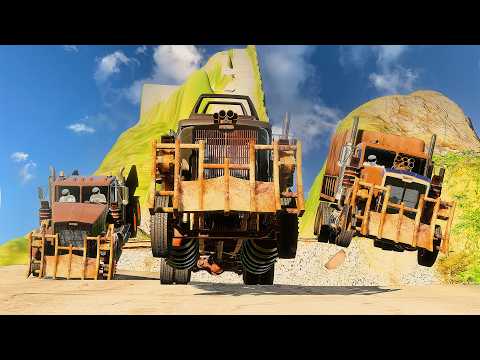 R.a.c.e : Battle of the Mad Trucks in a Brutal Race | Police Chase | BeamNG.drive