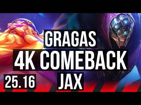 GRAGAS vs JAX (TOP) | 4k comeback, 9/2/4, Dominating | KR Master | 25.16
