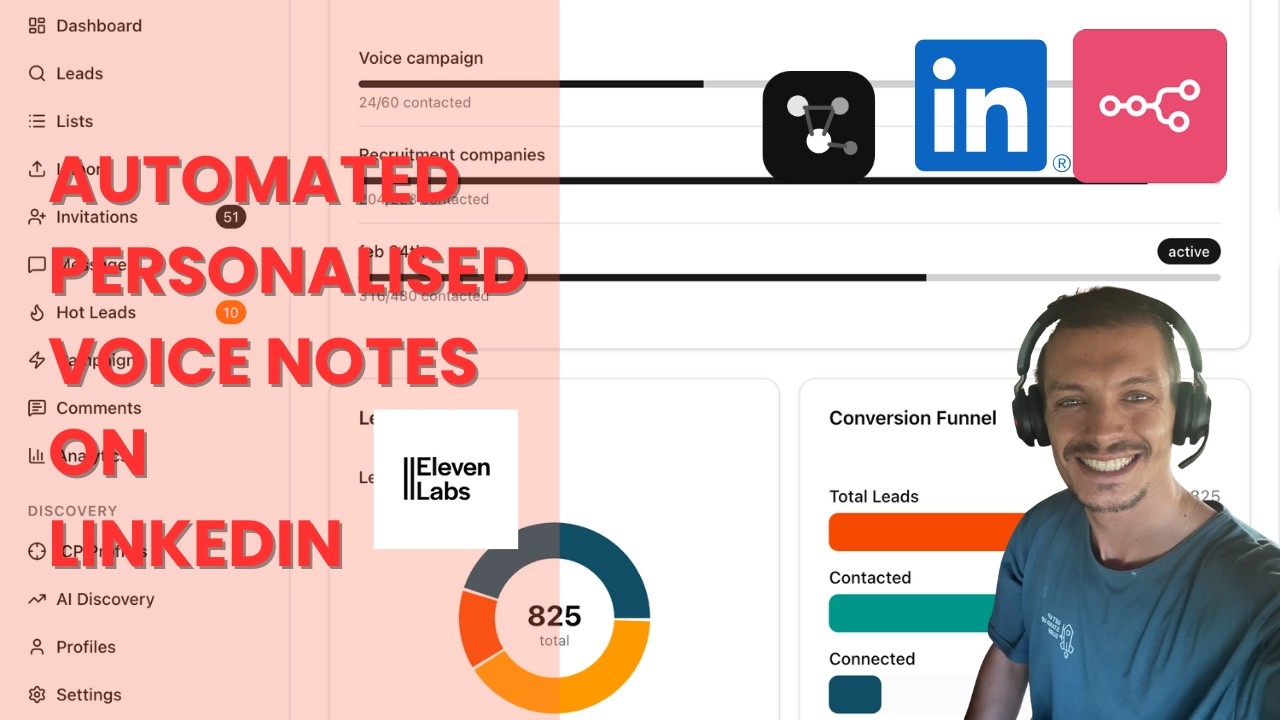 Automated Personalised Voice Notes on LinkedIn - Claude Code - Unipile - Elevenlabs via LinkAngler