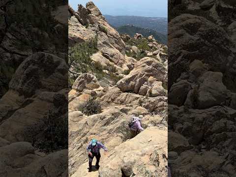Group hiking, exploring & scrambling, Santa Barbara’s White Mountain, Rock Garden & Maze