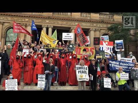 Hiroshima Day rally in Sydney Scrap AUKUS and sign treaty against nuclear weapons