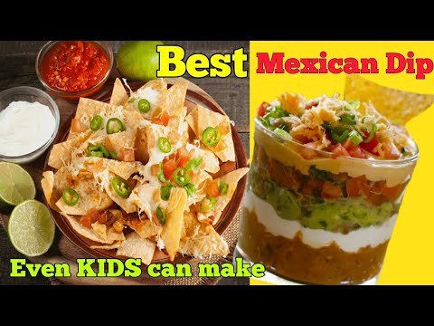 Mexican Seven Layer Bean Dip for Tacos, Burritos and...