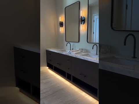 Black and White Modern HDHMR Bathroom Vanity, For Residential