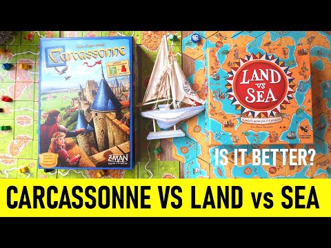 Carcassonne VS Land vs Sea - Which Is Better for Two? | Board Game Review