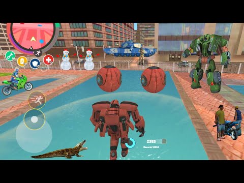 Rope Hero: Vice Town (Ball Fight Car Robot) Transformer Ball on City Center - Android Gameplay HD