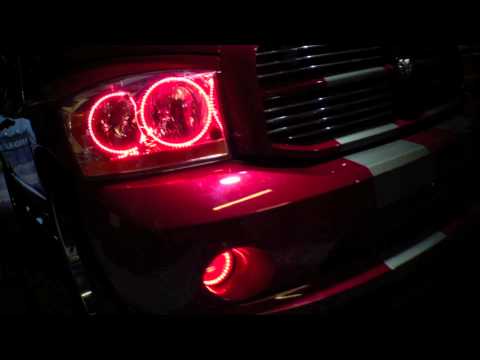 2006 Dodge Ram Dual Color Red/White LED Halo Kit installed by Advanced Automotive Concepts