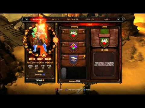 Diablo III playing Barbarian (PS3) Inferno part 30