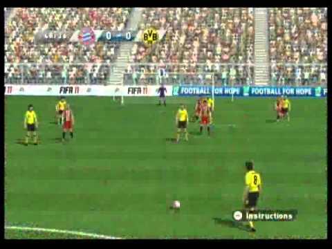 FIFA 11 (Wii) Gameplay: Bayern Munich vs Borussia Dortmund