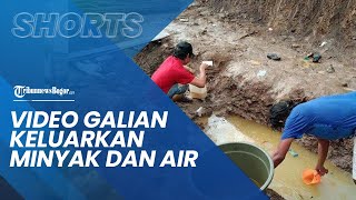 Viral Video Sebuah Galian Tanah Keluarkan Minyak Bercampur dengan Air di Parepare