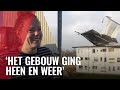 Bewoners zien dak eraf vliegen: brokstuk doorboort woning door storm Eunice