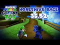 TAS Super Mario Galaxy Honeyhive Cosmic Luigi Race In 36 52