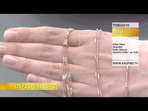 Collier vergoldet aus 925 Silber | Kaufbei Schmuck