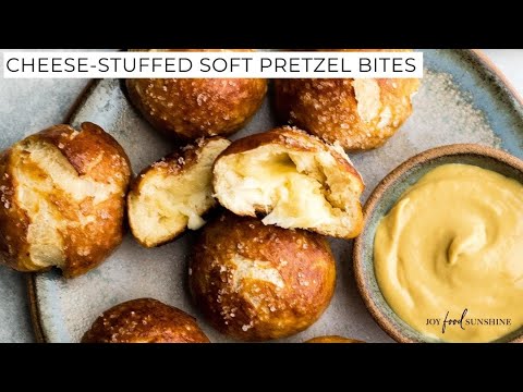 Cheese-Stuffed Soft Pretzel Bites (Homemade)!