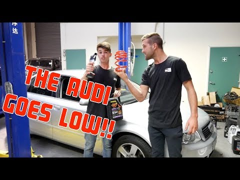 Audi A4 B6 Lowering Spring Install!