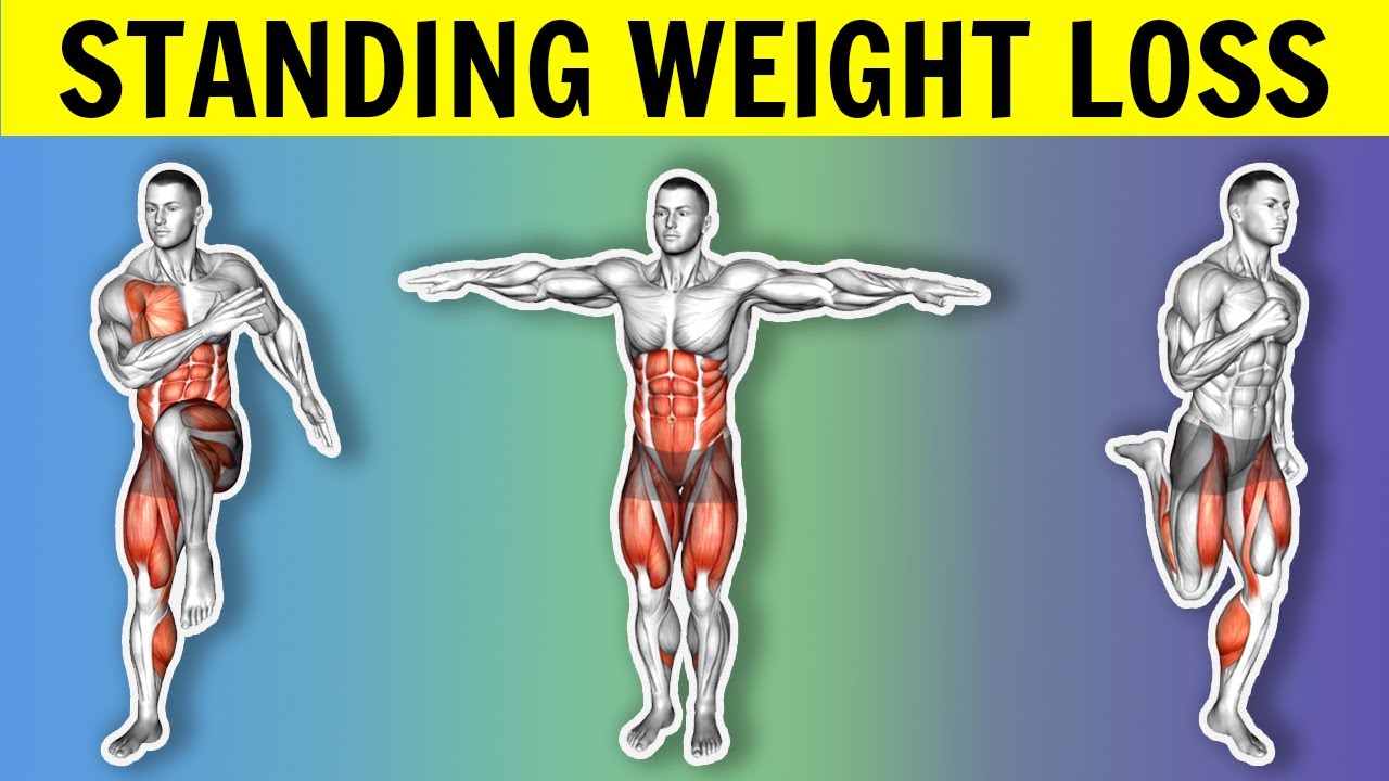 Best HIIT Standing Exercises to Lose Weight [Quick All Standing Fat Burning Cardio Workout]