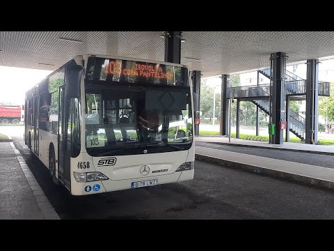 Autobuzul Mercedes Benz Citaro E4 4658 parasind terminalul "Pantelimon" pe linia 103