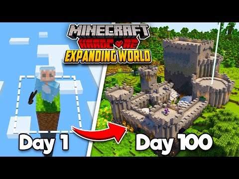 I Survived 100 Days in an EXPANDING WORLD in Minecraft
