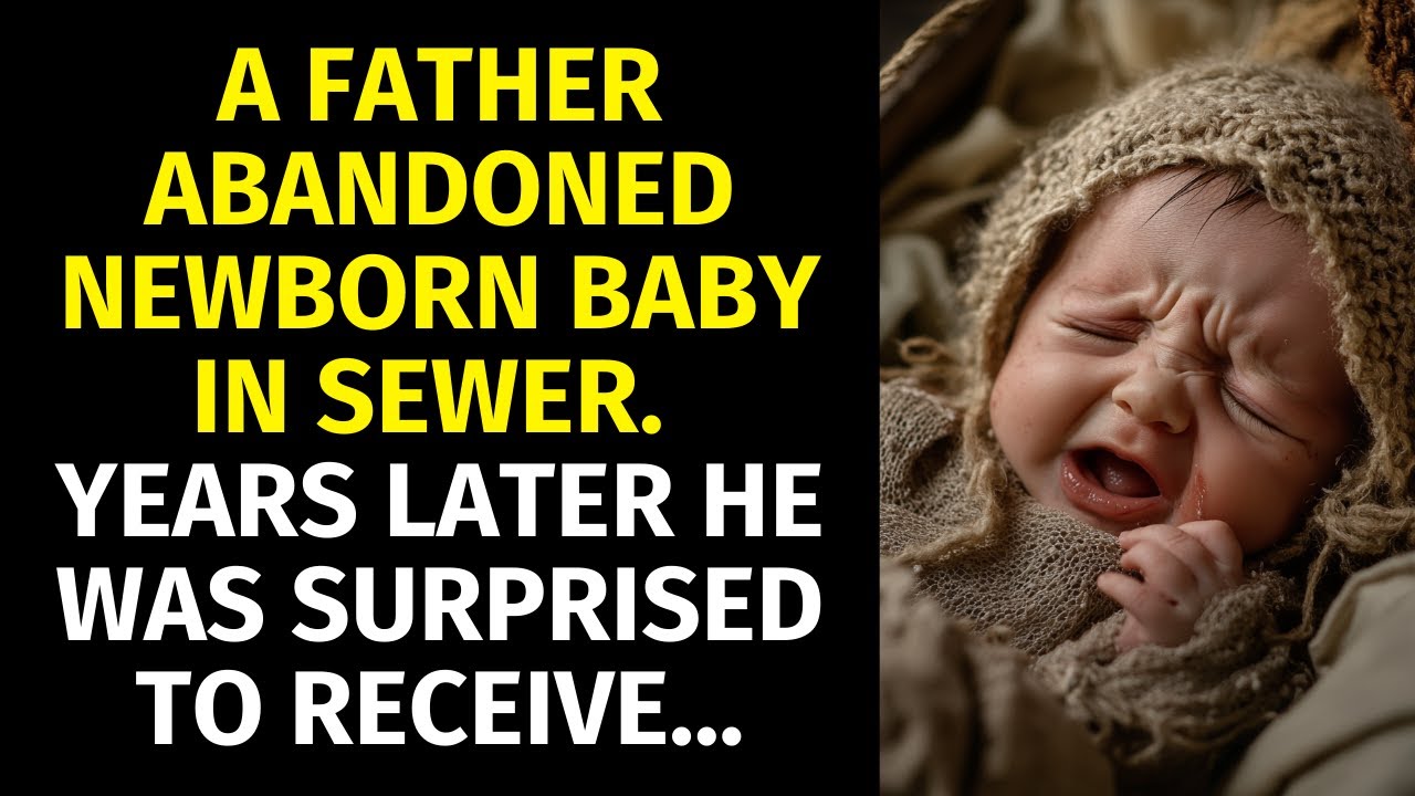 A father abandoned newborn baby in sewer. Years later he was surprised to receive...