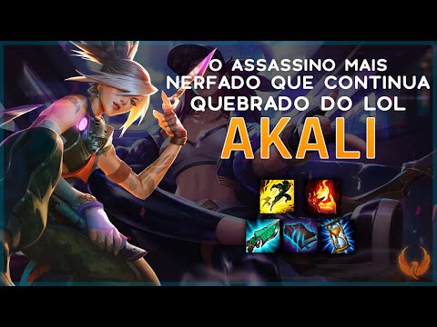 O ASSASSINO MAIS NERFADO QUE CONTINUA QUEBRADO DO LOL - AKALI MID GAMEPLAY [PT-BR]