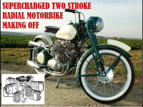 Twostroke supercharged radial MAKING OFF