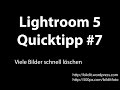 Lightroom 5 Quicktipp #7 - Viele Bilder schnell ...