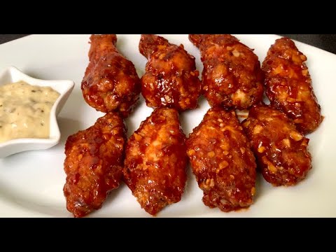 Buffalo wings recipe | Deep fried/Air fried Buffalo chicken wings | Spicy n crispy buffalo wings
