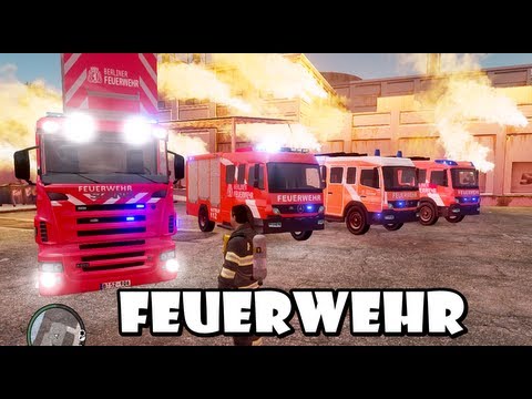 GTA IV - Feuerwehr / German Fire dept responding to a structure fire