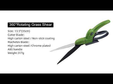 VERTAK 13.5" 360° Rotating Handheld Manual Garden Grass Shear for Edging & Trimming