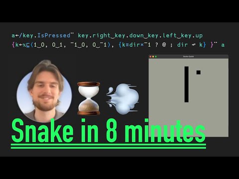 Have you ever seen code like this? Snake in BQN/raylib