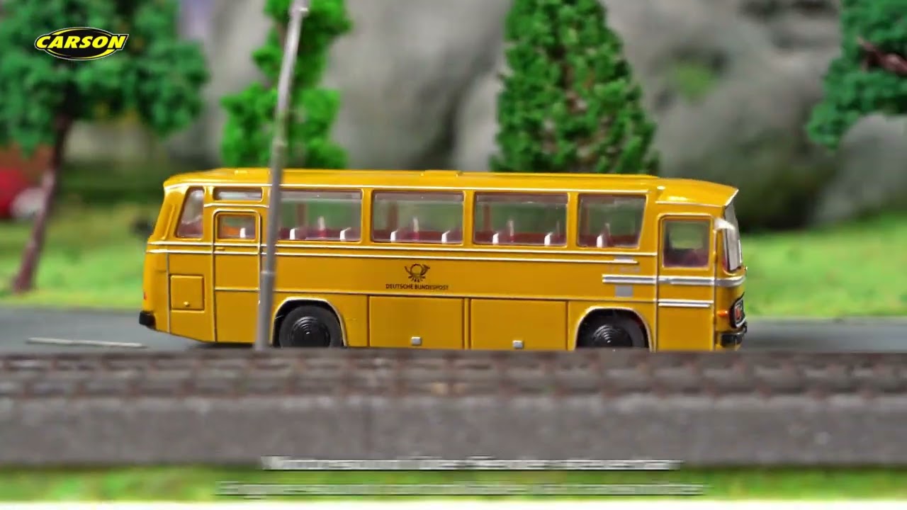 RC autobus Mercedes-Benz O 302 Autobus Deutsche Post, žltý