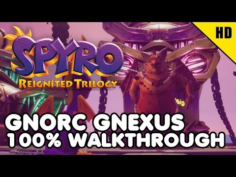 Spyro The Dragon PS4 - GNORC GNEXUS 100% Walkthrough All Collectibles (Gems , Dragons)