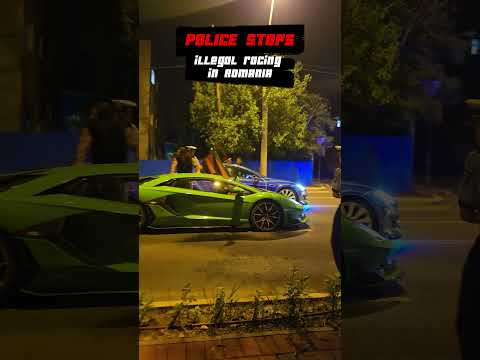 Police stops illegal racing in Bucharest, Romania
