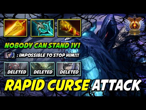 RAPID CURSE ATTACK HARD CARRY Abaddon Radiance + Disperser 100% Nobody Can Stand 1V1 7.35b DotA 2