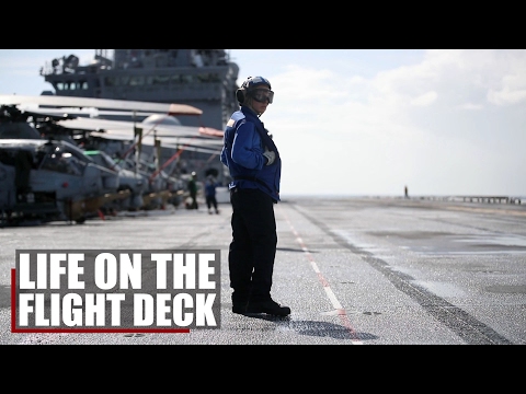 Life On The Flight Deck | Marines and Sailors work together onboard the USS Bataan