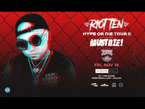 RIOT TEN HYPE OR DIE TOUR WEBSTER HALL NYC [VLOG]