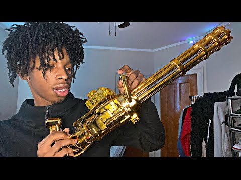Unboxing Gold Minigun Gel Blaster!