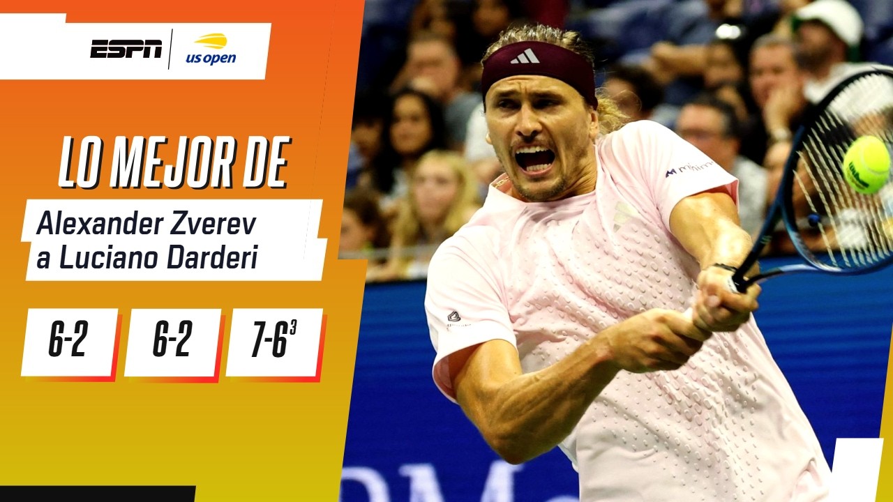 ZVEREV DEJÓ SIN CHANCES A DARDERI Y LO DEJÓ AFUERA EN OCTAVOS DEL US OPEN | RESUMEN