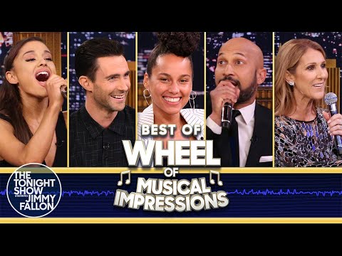 Wheel of Musical Impressions with Ariana Grande, Christina Aguilera, Adam Levine and More