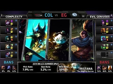 compLexity vs Evil Geniuses | S4 NA LCS Summer split 2014 SuperWeek 7 Day 2 | COL vs EG W7D2 G2