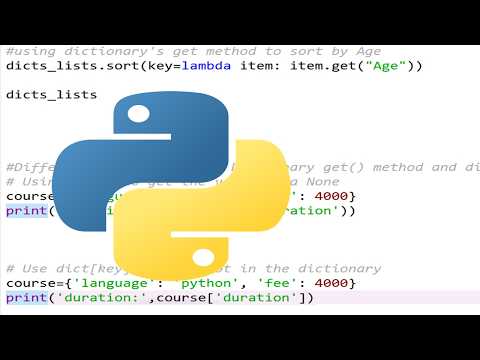 Python Dictionary Session 42