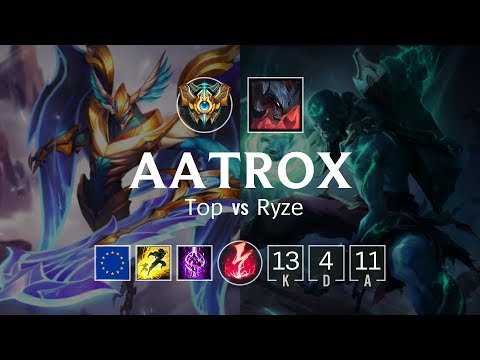 Aatrox Top vs Ryze - EUW Challenger Patch 8.23