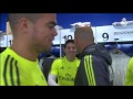 Zinedine Zidane greets the players at Ciudad Real Madrid