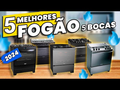 Os 5 MELHORES: FOGÃO 5 BOCAS em 2024!✅ (Melhores Fogões)